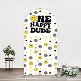 Lofaris Smile Emoticon One Happy Dude Birthday Arch Backdrop